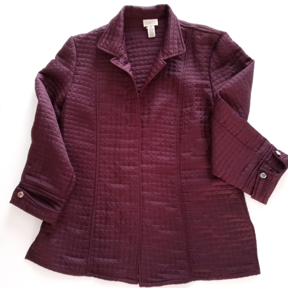 Classic Elements Quilted Jacket Size 12 - image 6